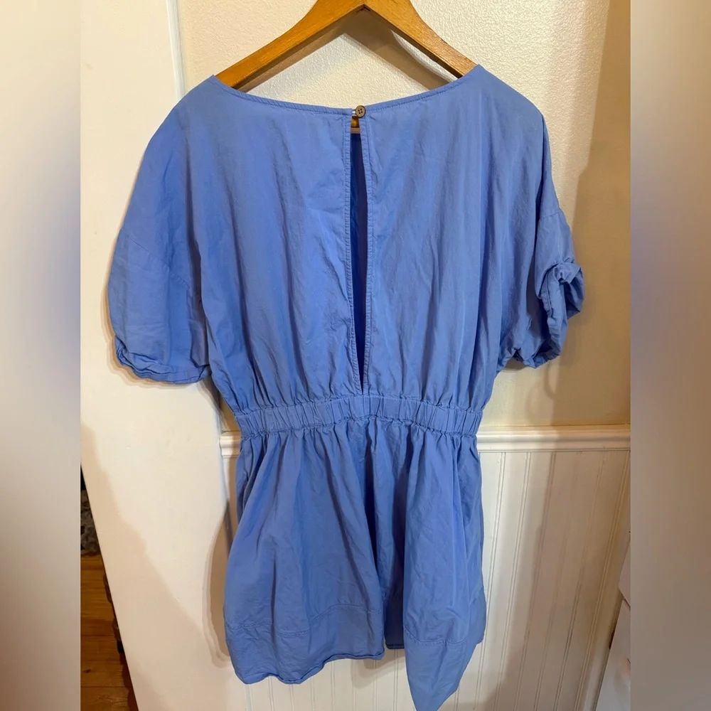 Free People Sky Blue Dress With Pockets. - Picture 6 of 6